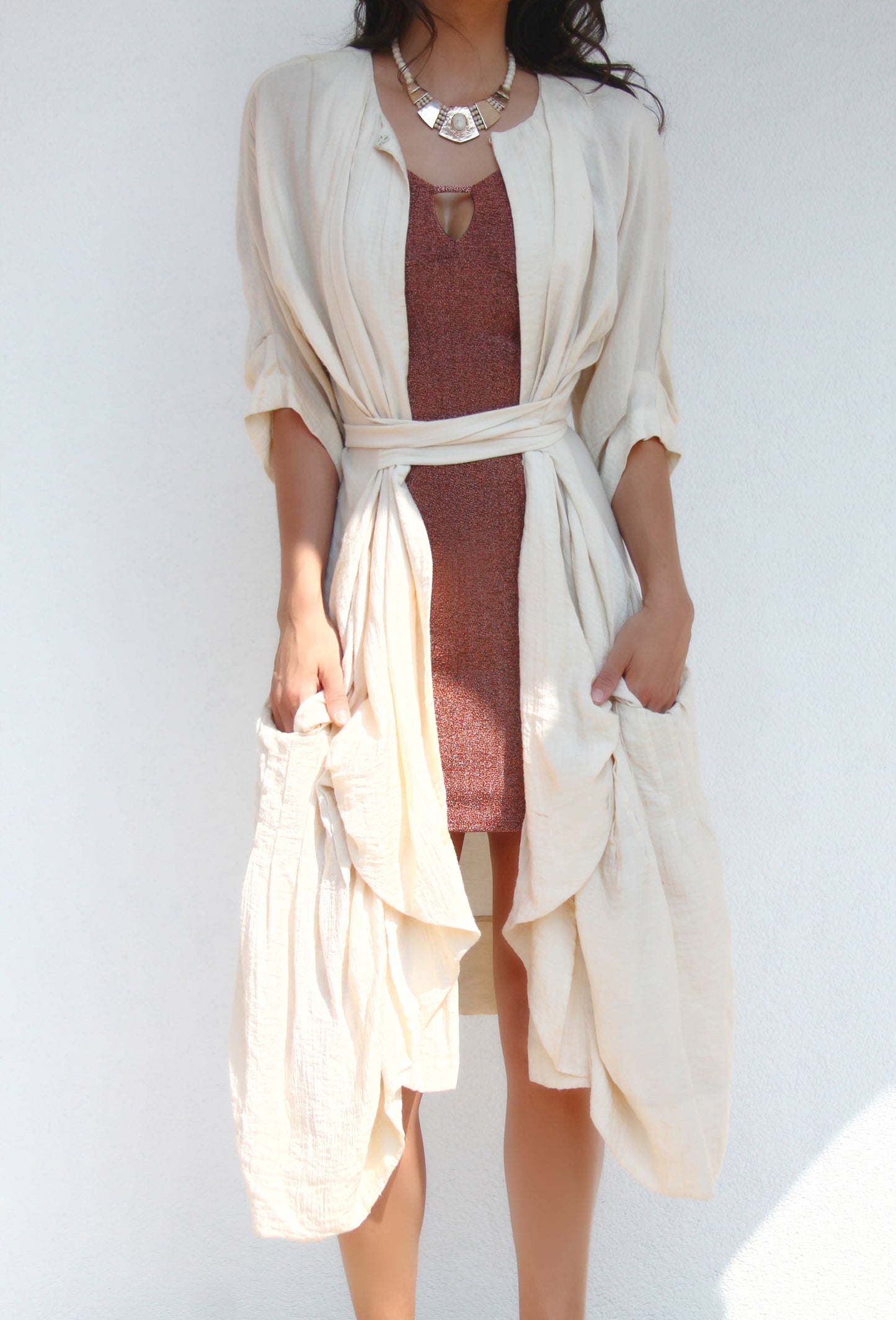 Swept Away draped duster