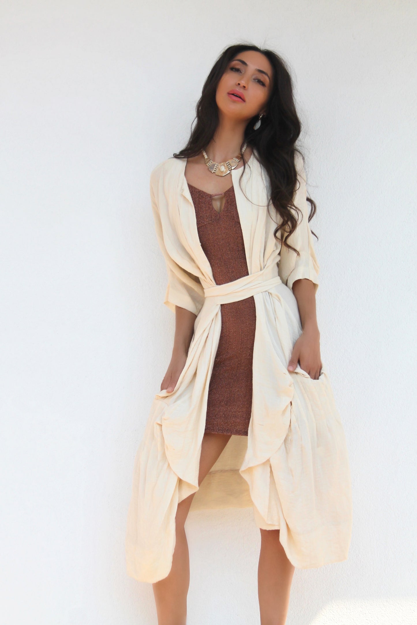 Swept Away draped duster