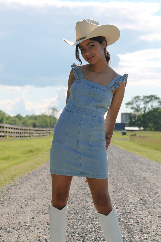 Follow your Heart denim mini dress