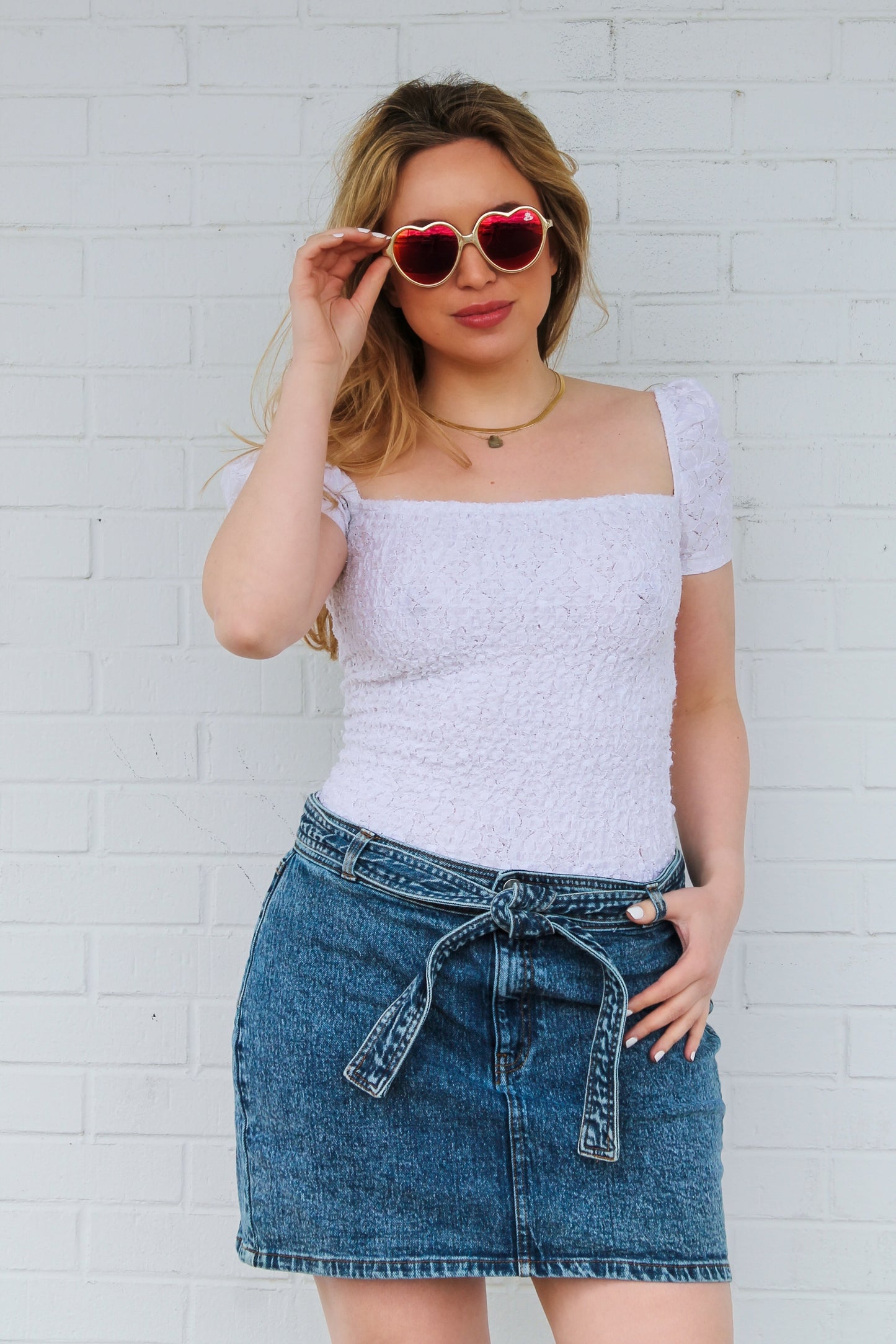 Here to Stay denim mini skirt